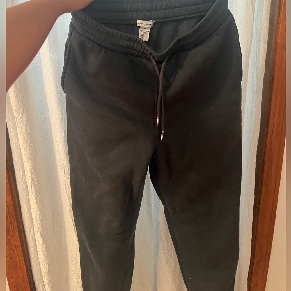 Dark Green Crop Zip Sweat Jogger Suit